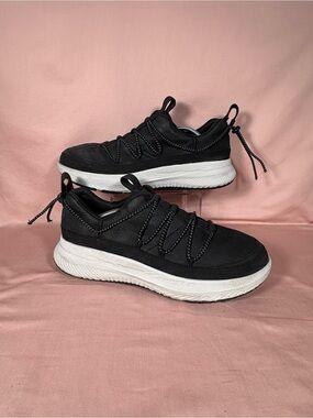 UGG Men's CA78 Heritage Trainer Black Nubuck Pull On Shoes- Size 12-12.5